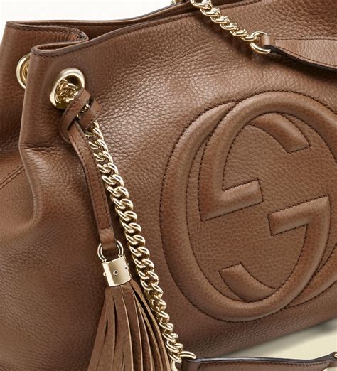 gucci bag soho leather|Gucci soho tote bag medium.